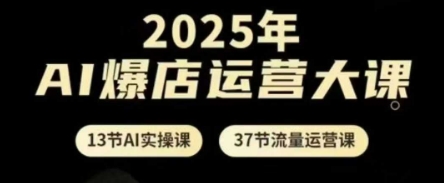 2025年AI爆店运营大课,13节AI实操课+37节流量运营课-阳知网创资源库