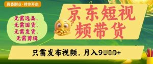 京东短视频带货，开启零门槛躺Z新时代【揭秘】-阳知网创资源库