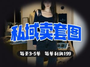 私域卖套图每天3-5单，每单利润99-阳知网创资源库