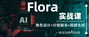 Flora实战课:角色设计+分镜脚本+视频生成,一条龙玩转AI创意-阳知网创资源库