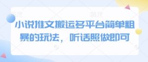 小说推文搬运多平台简单粗暴的玩法,听话照做即可-阳知网创资源库