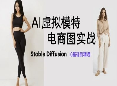 AI虚拟模特电商图实战,AI绘画Stable Diffusion 0基础到精通-阳知网创资源库