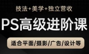 PS高级后期进阶课(技法+美学+独立营收),适合平面摄影广告设计等-阳知网创资源库