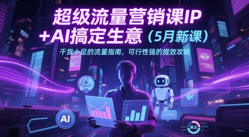 超级流量营销课IP+AI搞定生意(5月新课)干货十足的流量指南,可行性强的提效攻略-阳知网创资源库