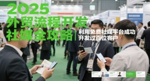 2025外贸流程开发社媒全攻略,利用免费社媒平台成功开发过百位客户-阳知网创资源库