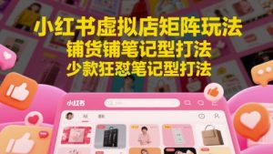 小红书虚拟店矩阵玩法,铺货铺笔记型打法,少款狂怼笔记型打法-阳知网创资源库