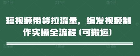 短视频带货拉流量，编发视频制作实操全流程(可搬运)-阳知网创资源库