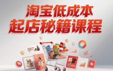 淘宝低成本起店系统课,助你快速起店,实现弯道超车-阳知网创资源库