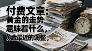 付费文章：黄金的走势意味着什么，如何看待黄金最近的调整-阳知网创资源库