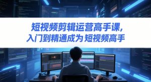 短视频剪辑运营高手课,入门到精通成为短视频高手-阳知网创资源库