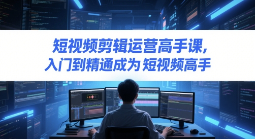 短视频剪辑运营高手课,入门到精通成为短视频高手-阳知网创资源库