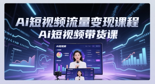 Ai短视频流量变现课程,Ai短视频带货课-阳知网创资源库
