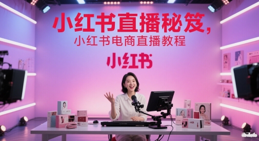 小红书直播秘笈,小红书电商直播教程-阳知网创资源库