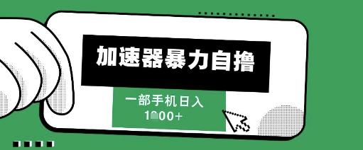 205新风口,加速器暴力自撸,单机日入1k+【揭秘】-阳知网创资源库