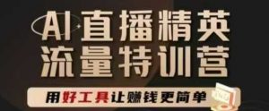 AI直播精英官方特训营，直播底层逻辑和ai实操技巧，用好工具让挣米更简单-阳知网创资源库