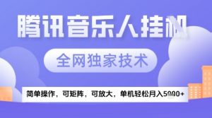 2025腾讯音乐挂G项目，全网独家技术，全新玩法，轻松月入5k+【揭秘】-阳知网创资源库