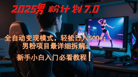2025男粉计划7.0,全自动变现模式,轻松日入5张+,新手小白必看课程-阳知网创资源库