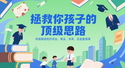 付费文章:拯救你孩子的顶级思路,彻底聊透他的学业、事业、未来,含金量满满-阳知网创资源库