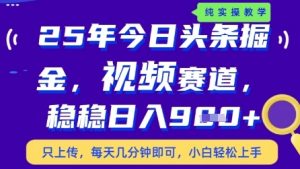 今日头条视频赛道最新玩法，每天十分钟，保底日入9张+【揭秘】-阳知网创资源库