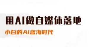 用AI做自媒体落地,适合新手快速入门与进阶,小白的AI蓝海时代-阳知网创资源库