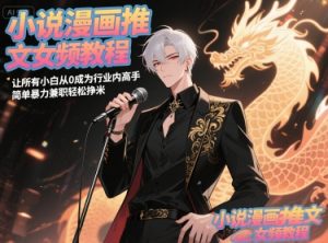 小说漫画推文女频教程，让所有小白从0成为行业内高手，简单暴力兼职轻松挣米-阳知网创资源库