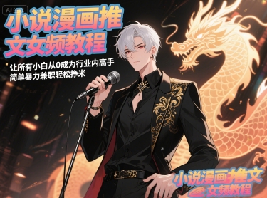 小说漫画推文女频教程,让所有小白从0成为行业内高手,简单暴力兼职轻松挣米-阳知网创资源库