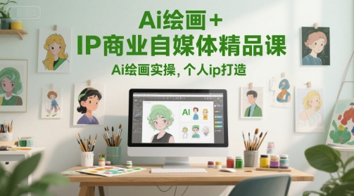 Ai绘画+IP商业自媒体精品课,Ai绘画实操,个人ip打造-阳知网创资源库