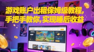 游戏账户出租保姆级教程,手把手教你,实现睡后收益-阳知网创资源库