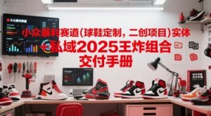 小众暴利赛道(球鞋定制,二创项目)实体+私域2025王炸组合 交付手册-阳知网创资源库