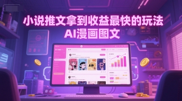 小说推文拿到收益最快的玩法,AI漫画图文-阳知网创资源库