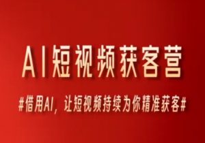 AI短视频获客营,借用AI,让短视频持续为你精准获客-阳知网创资源库
