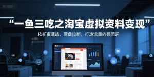 一鱼三吃之淘宝虚拟资料变现，依托资源站、网盘拉新，打造流量的强闭环-阳知网创资源库