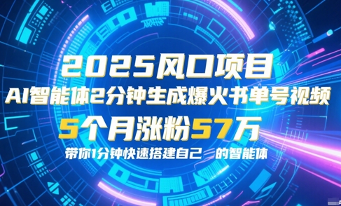 AI智能体2分钟一键生成爆火书单号原创视频,5个月涨粉57w,带你零代码1分钟搭建智能体-阳知网创资源库
