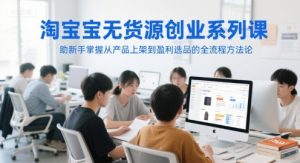 淘宝无货源创业系列课，助新手掌握从产品上架到盈利选品的全流程方法论-阳知网创资源库