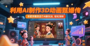 利用AI制作3D动画甄嬛传，流量爆了，手把手教你这个AI新玩法，轻松涨粉-阳知网创资源库