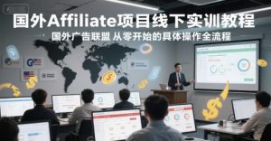 国外Affiliate项目线下实训教程,国外广告联盟从零开始的具体操作全流程-阳知网创资源库