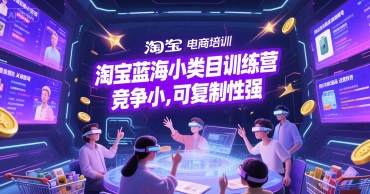淘宝蓝海小类目训练营， 竞争小，可复制性强-阳知网创资源库