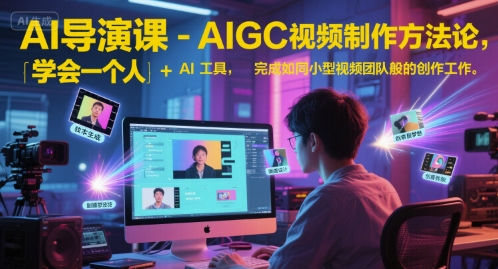 AI导演课-AIGC视频制作方法论,学会一个人+AI工具,完成如同小型视频团队般的创作工作,实现导演梦-阳知网创资源库