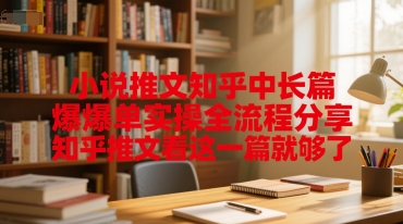 小说推文知乎中长篇爆单实操全流程分享,知乎推文看这一篇就够了-阳知网创资源库
