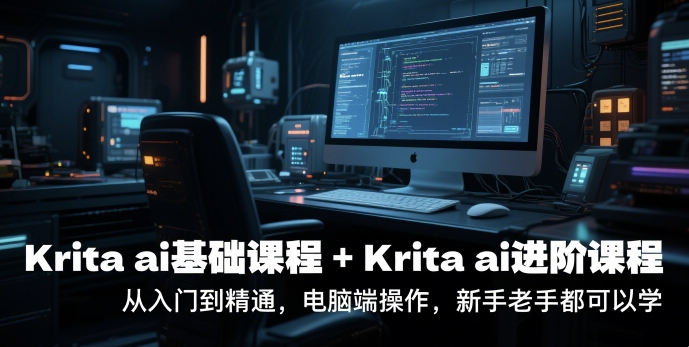 krita ai基础课程+Krita ai进阶课程,从入门到精通,电脑端操作,新手老手都可以学-阳知网创资源库