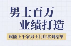 2025男士美业百万业绩打造,赋能上千家男士门店拿到结果-阳知网创资源库