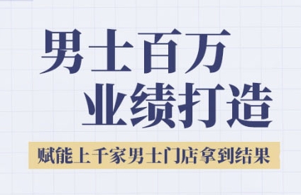 2025男士美业百万业绩打造,赋能上千家男士门店拿到结果-阳知网创资源库