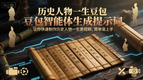 历史人物一生豆包智能体生成提示词,让你快速制作历史人物一生类视频,简单易上手-阳知网创资源库