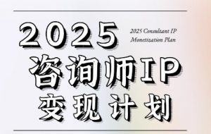 7天构建咨询师变现系统,2025咨询师IP变现计划训练营-阳知网创资源库