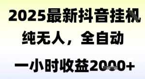 独家抖音无人撸礼物,全自动纯无人,长期稳定 一个小时收益2k+,小白当天拿结果【揭秘】-阳知网创资源库