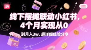 线下摆摊联动小红书,4 个月实现从 0 到月入3w,超详细经验分享-阳知网创资源库