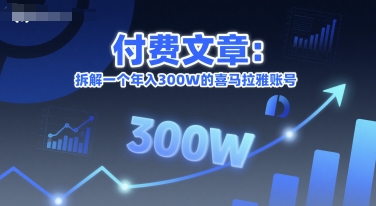 付费文章：拆解一个年入300W的喜马拉雅账号-阳知网创资源库
