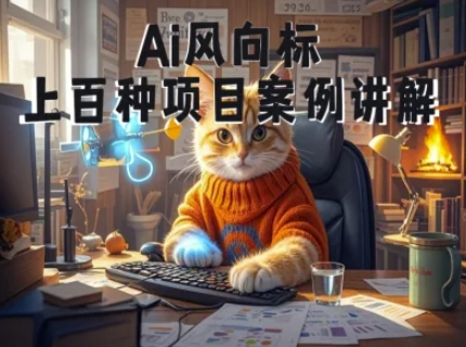 Ai风向标-附100种项目案例玩法-0基础小白到大神ai视频商业应用教学-阳知网创资源库