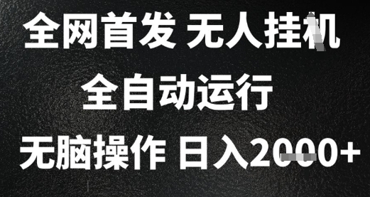 2025首发无人挂G项目，日入2k+，全自动运行，无脑操作，长期稳定 小白可玩【揭秘】-阳知网创资源库