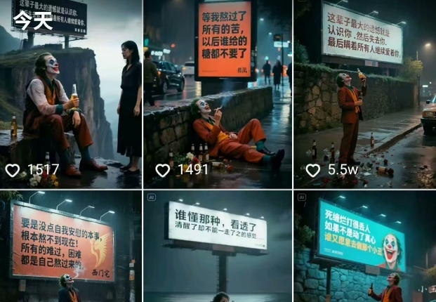 一条视频竟然15W赞!用AI制作小丑自嘲扎心文案视频,当下非常火爆的短视频流量神器-阳知网创资源库